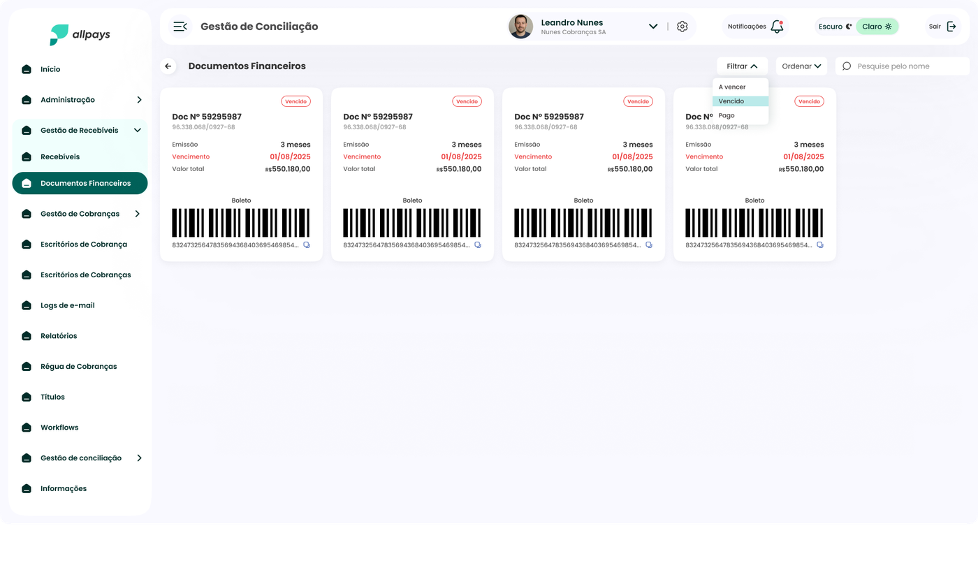Documentos financeiros