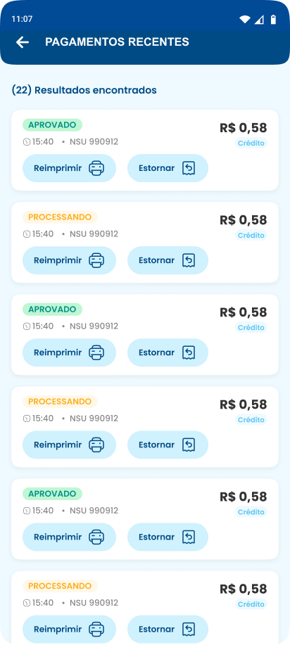 Maquininha — modo detalhado