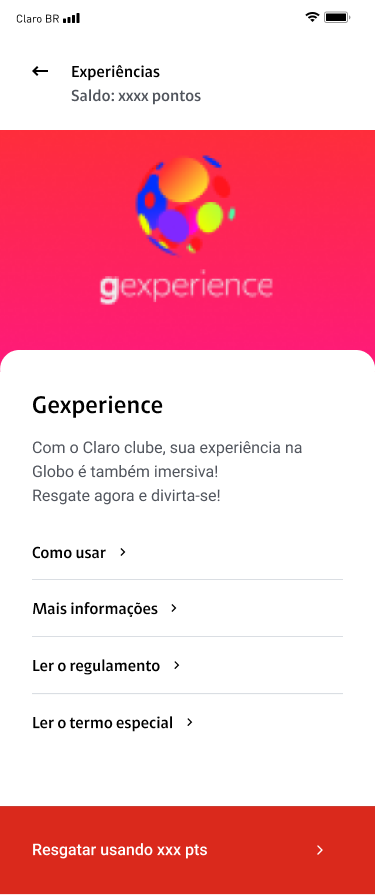 Claro Clube — capa do projeto