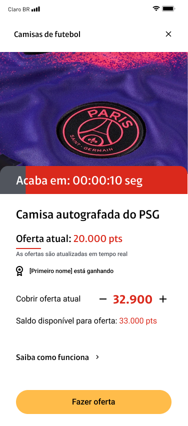 Leilão de experiências exclusivas