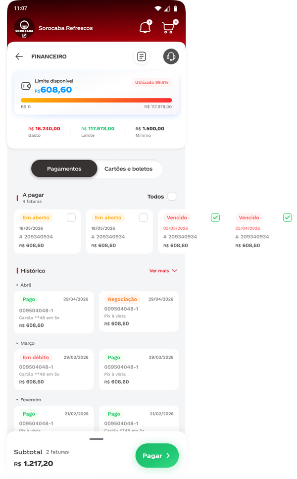 Área financeira