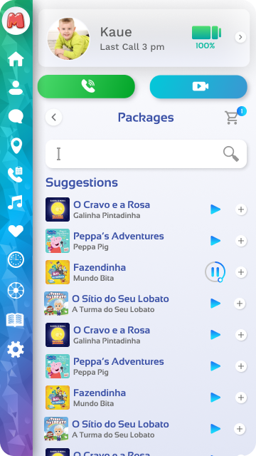 App — controle de música